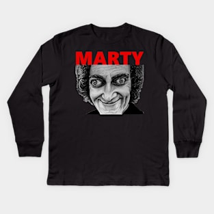 Marty Feldman illustration Kids Long Sleeve T-Shirt